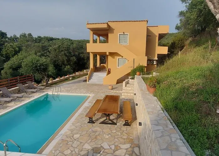 Villa Kostas-ne Corfu With Heated Salt Swimming Pool
